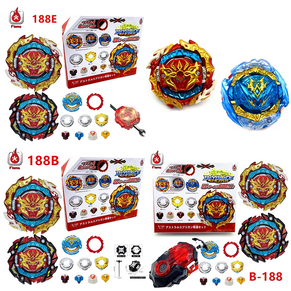 DB B188 Beyblade Astral Spriggan Cyclone Belial Shu Kurenai Spark Launcher