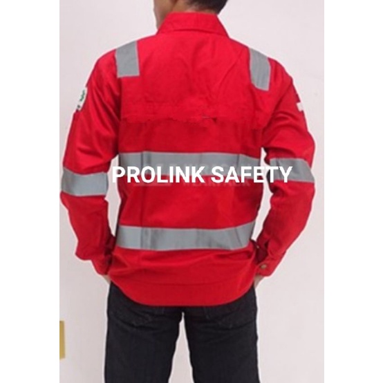 SERAGAM SAFETY MERAH SCOTLIGT LEBAR 5CM DOBLE PUNDAK