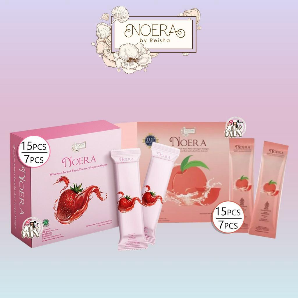 NOERA COLLAGEN DRINK STAWBERRY &amp; PEACH NOERASKINCARE (1 BOX ISI 7-15) - Suplemen Pemutih Kulit BPOM