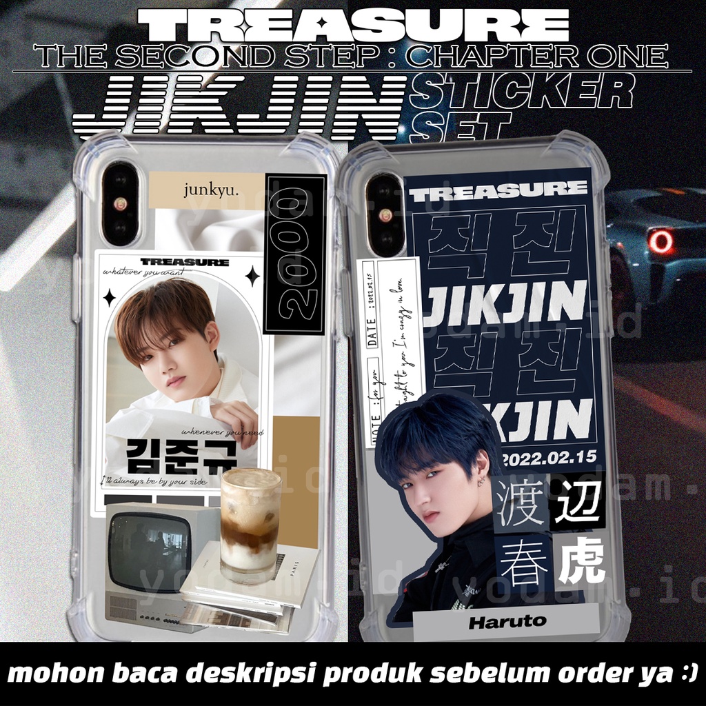 DIY STICKER CASE, STICKER AESTHETIC STIKER KPOP ANTI AIR WATERPROOF TREASURE THE SECOND STEP : CHAPT