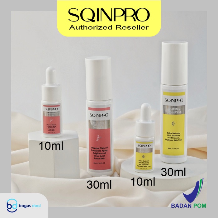 SQINPRO Serum Vitamin C Plus 10ml | BPOM | Kulit Kusam - 10ml