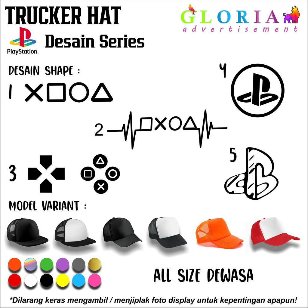 TOPI TRUCKER PS PLAYSTATION TRUCKER / TOPI DISTRO