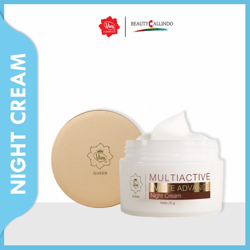 Viva Queen Multiactive White Advance Night Cream Pencerah Wajah 25 gr