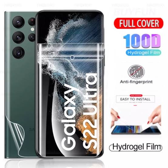 Hydrogel Clear Front-Back SAMSUNG S23 S22 S23+ S22ULTRA S21 S21FE S21+ S21ULTRA S20 S20FE S20+ S20 ULTRA Hidrogel Full Cover-Ful Coverage Bening Glossy-Glosy Jelly-Jel Hydro Depan-Belakang Antigores-Anti Gores Transparan-Transparent Tipis-Bagus- Plus FE