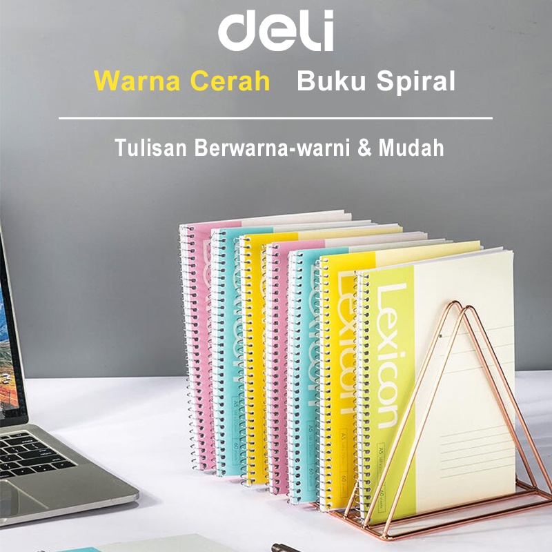 Deli Buku Tulis A5 Buku Notebook Aesthetic 60 Lembar Diary Book 5pcs 10pcs Spiral Notebook