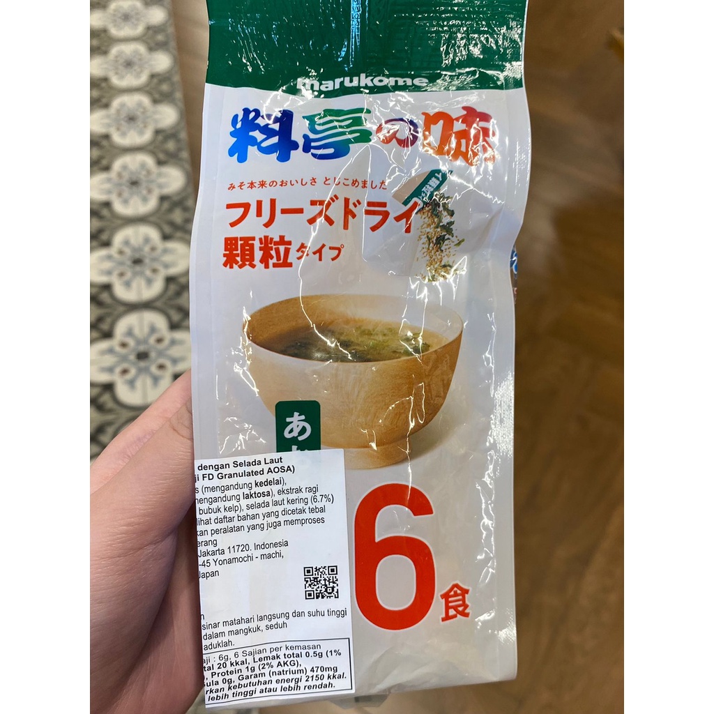 

Sup Miso Instan Bubuk Marukome 6 Servings