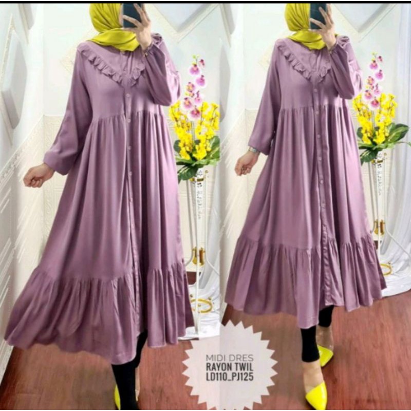 DRESS MEDY RAYON PREMIUM ORI TERLARIS 2021