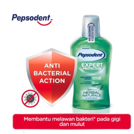 Pepsodent Expert Protection Mountwash 150ml Herbal Natural Obat kumur