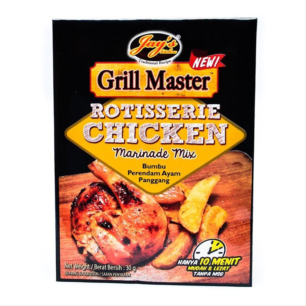 

GRILL MASTER ROTISSERIE CHICKEN MARINADE MIX 30 GR bumbu ayam panggang