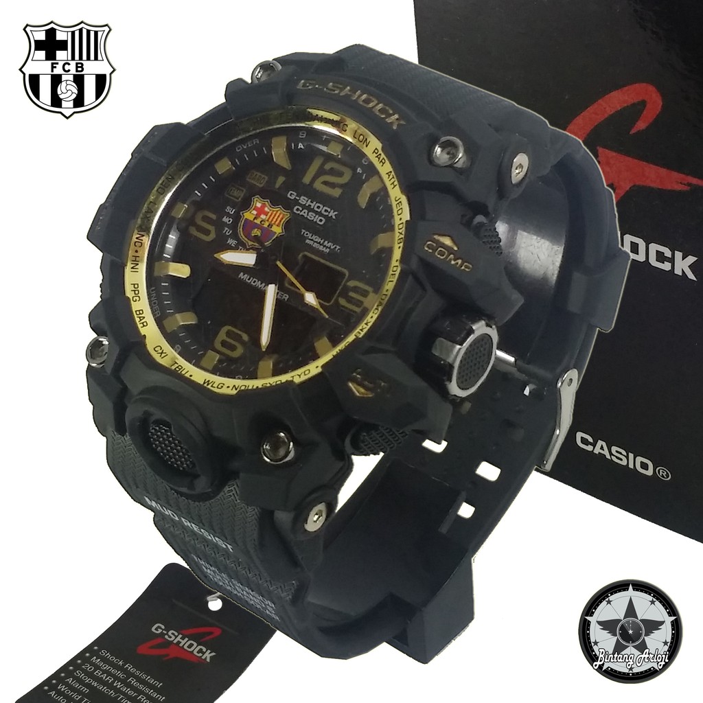 { EXCLUSIVE } JAM TANGAN BARCELONA FC DUAL TIME (LIST GOLD)