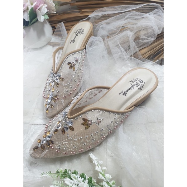 sepatu rianti Nude mate gold  Claras cantik 3cm tahu