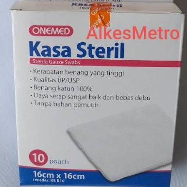 KASA STERIL 16CM x 16CM/KAIN KASA/KASA STERIL ONEMED