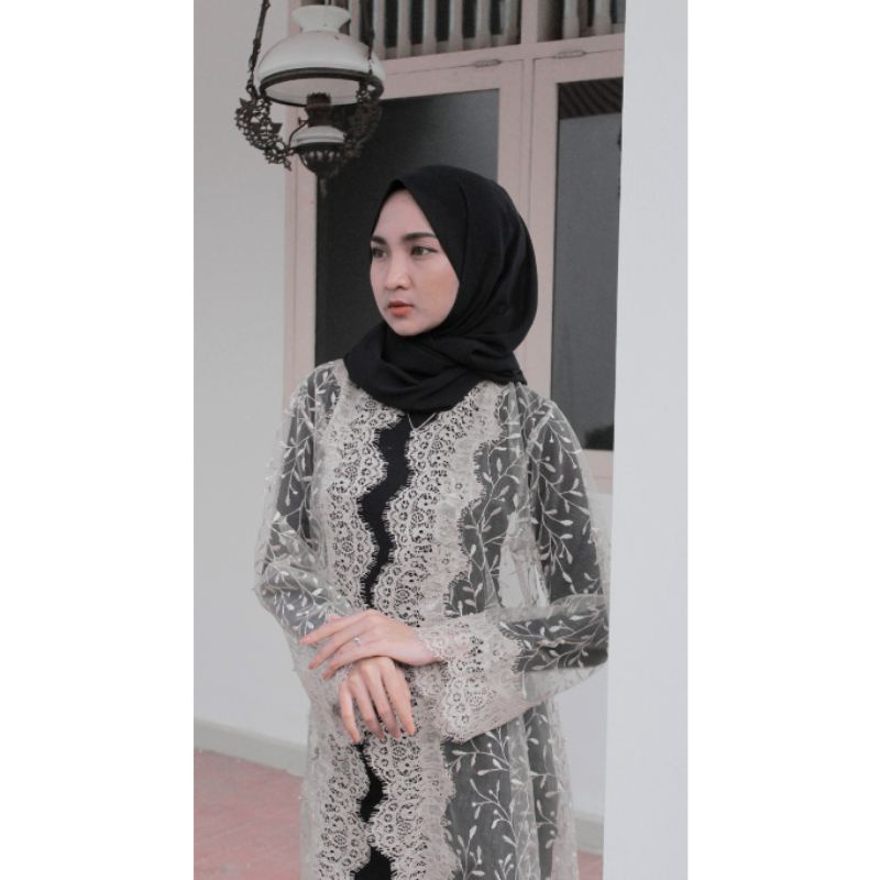 outer tunik pinggiran full renda