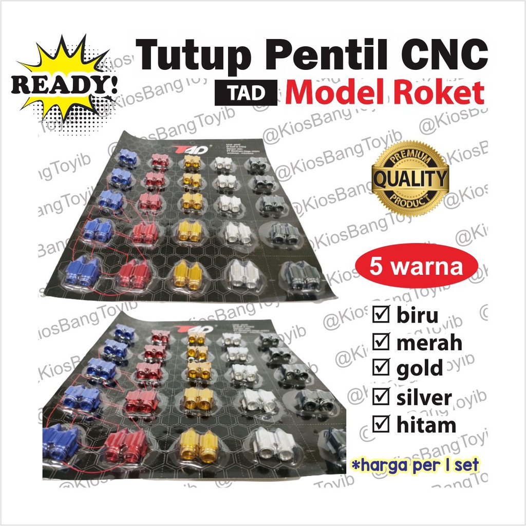 Tutup Pentil CNC Ban Motor Mobil Variasi Model Roket 1 Pasang (TAD)