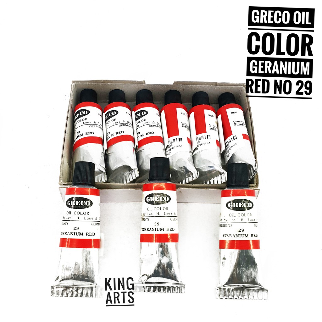 Cat Minyak Greco / Greco Oil Colour  Red