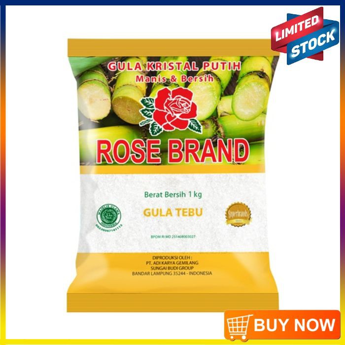 

Rose Brand Gula Kristal Putih Rose Brand (Kemasan Kuning) 1Kg