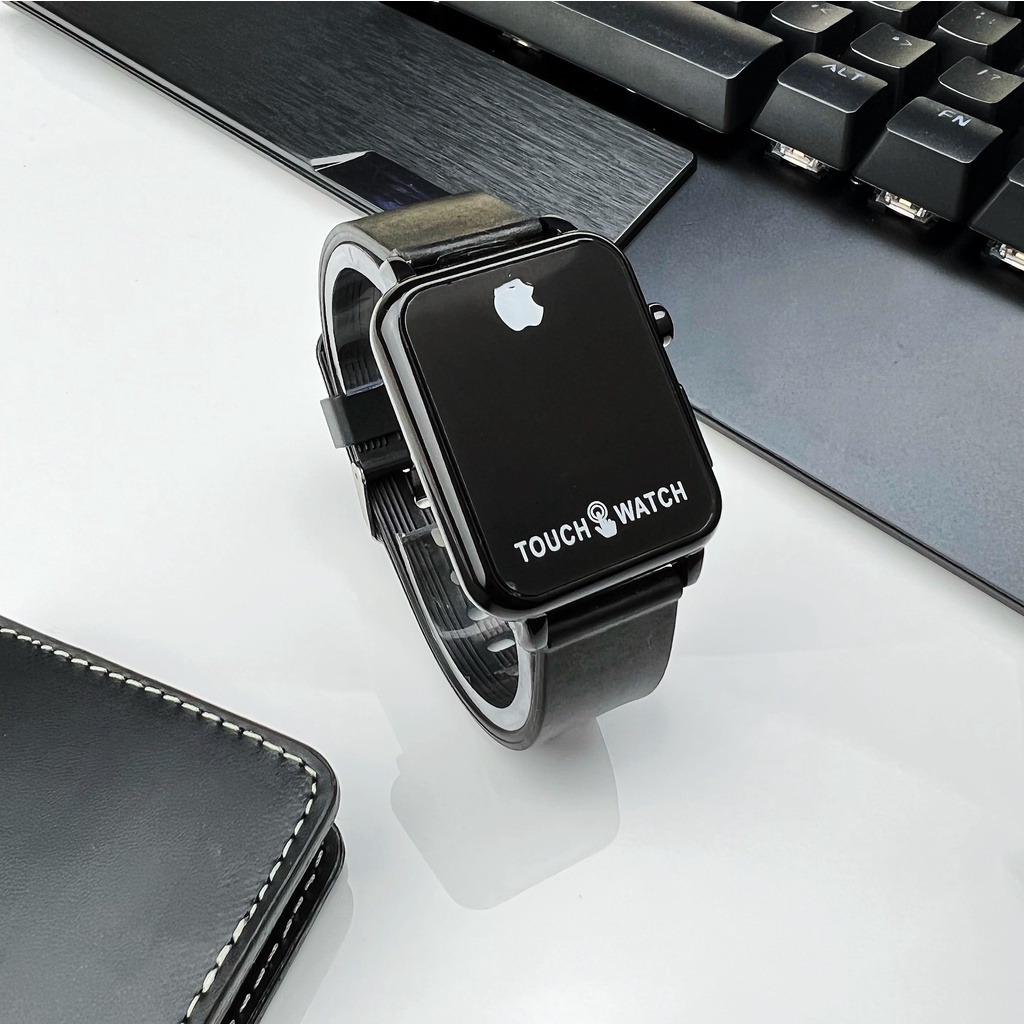 [SC] COD✅ Jam Tangan Digital Wanita Pria Watch LED Rubber Elektronik Touch Screen Harga Murah S1201-3