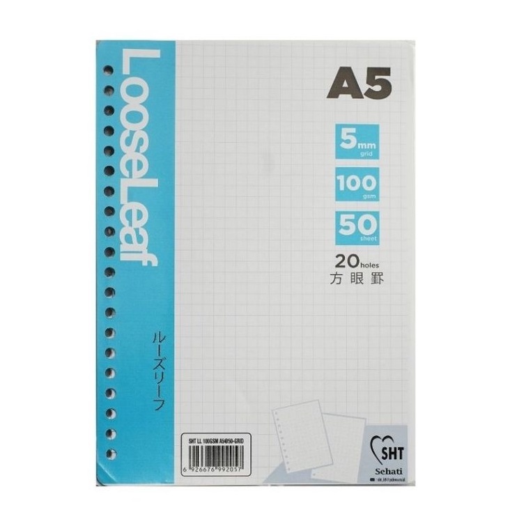

Loose Leaf 100GSM A5 dot/grid