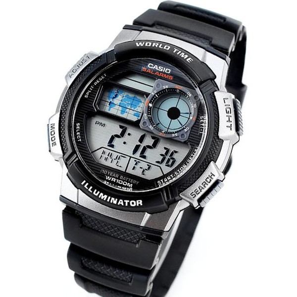 CASIO ILLUMINATOR AE-1000W-1BVDF - AE 1000W 1BVDF ORIGINAL ORI ASLI - JAM TANGAN ARLOJI SPORT SPORTY