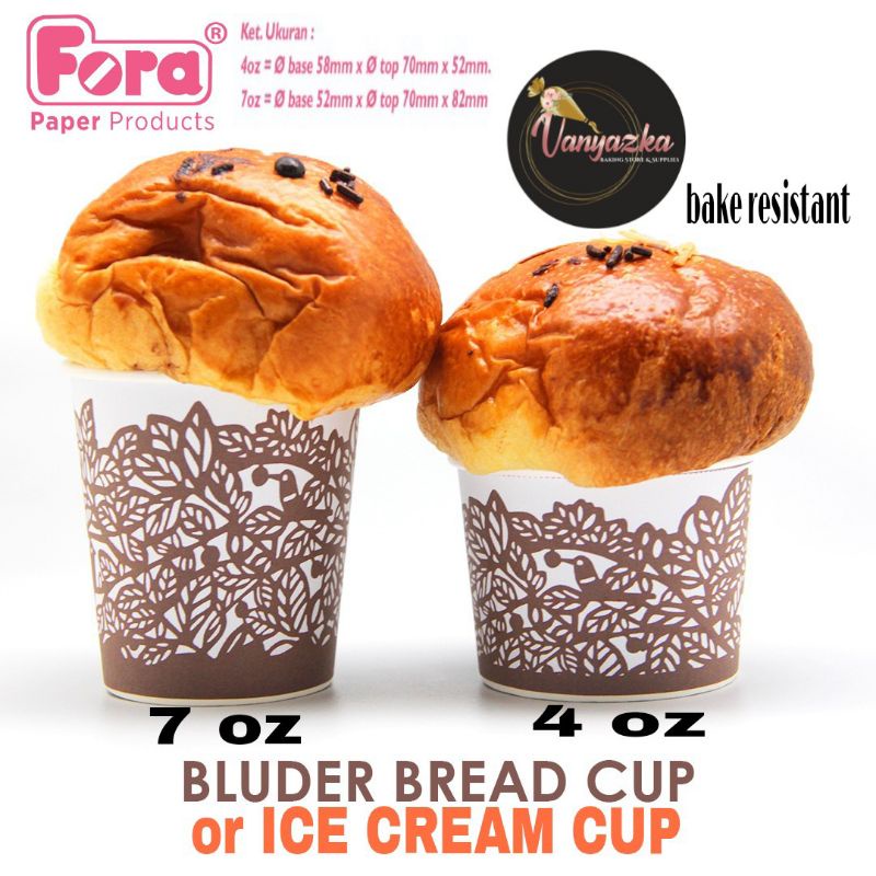 Jual Paper Cup Bluder Bread/Bruder Cup/Ice Cream 4 oz7 oz Fora (1roll