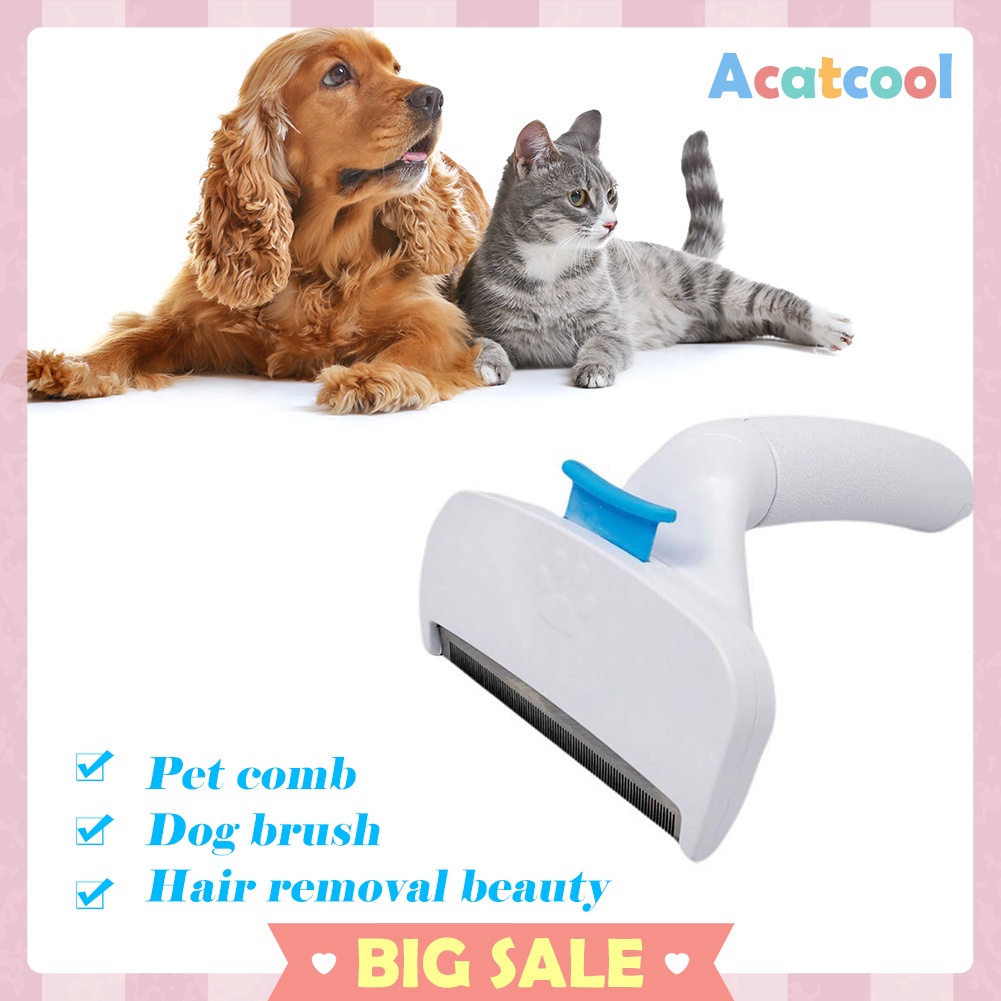 Plastic Hair Removal Comb Dogs Cat Detangler Fur Trimming Dematting Brush