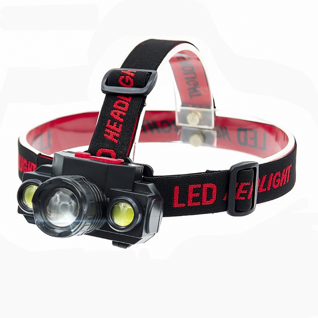 SENTER KEPALA LED 3MATA / SENTER KEPALA CAS / HEADLAMP LED CHARGER KX -1805 Mini PAKET KOMPLIT