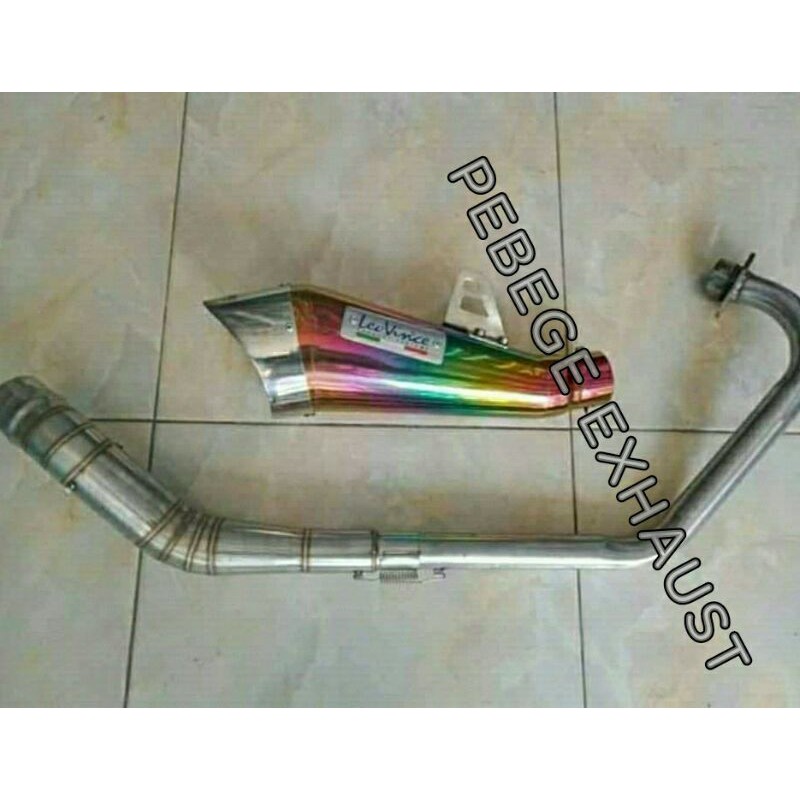 knalpot racing r15 cbr vixion LEOVINCE rainbow high quality fullsystem