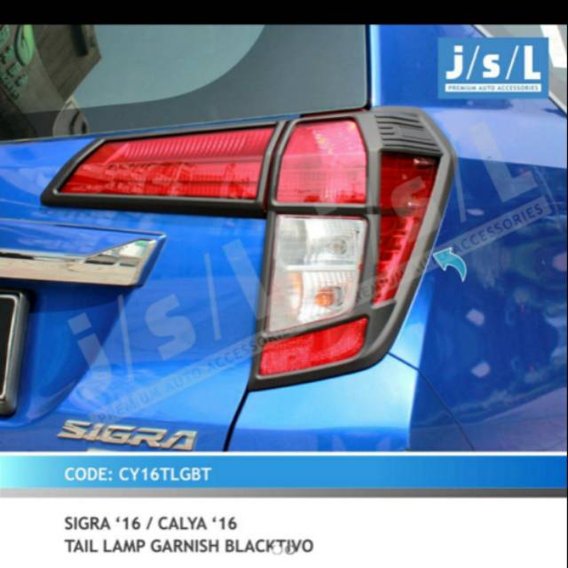 Garnis belakang mobil calya/ Sigra blacktivo jsl