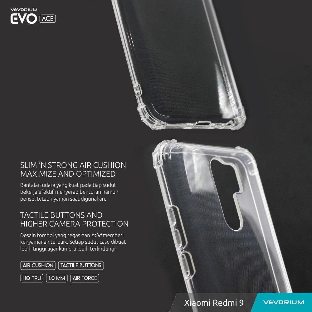 VEVORIUM EVO ACE Xiaomi Redmi 9 Soft Case Anti Crack