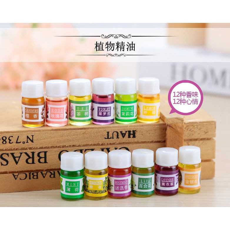 Diffuser Humidifier Aromatherapy Pelembab Udara Pewangi Ruangan Disfuser Essential Oil Purifier H41-Oil 3ml 12 Pcs Mix