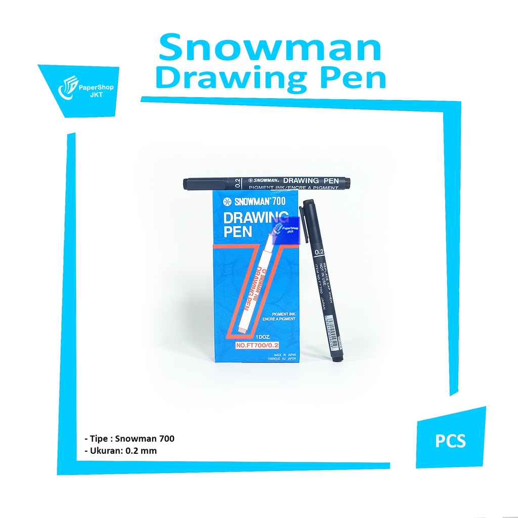 

SNOWMAN - Drawing Pen 700 Hitam 0.2 - Pcs