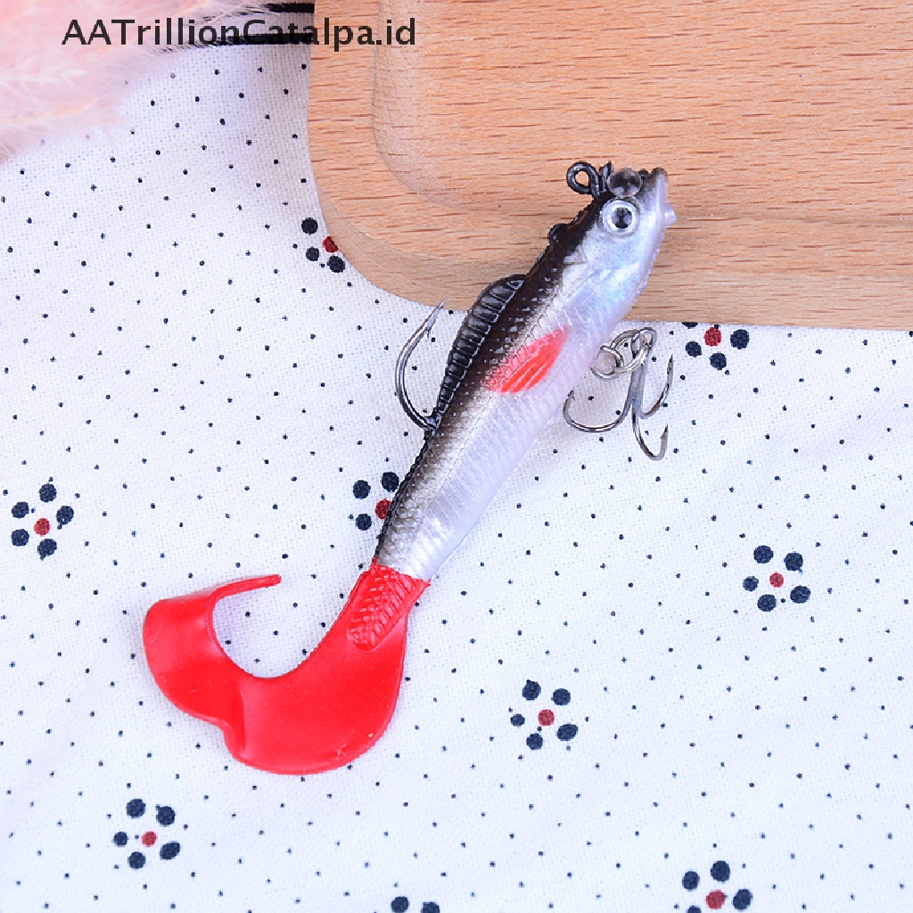 Aatrillioncatalpa 9Cm 14G Umpan Pancing Soft Bait Bentuk Cacing Bahan Silikon Dengan Kail