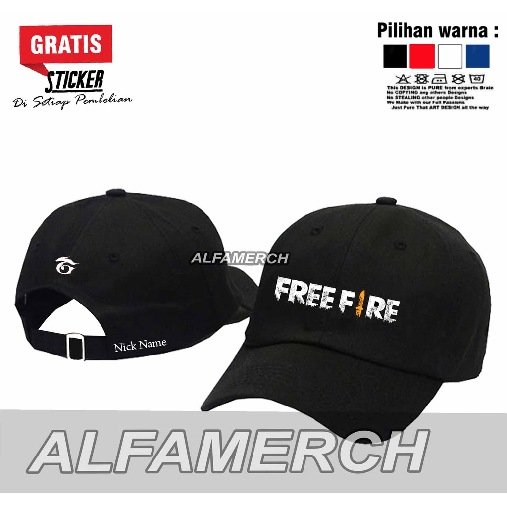 Topi Baseball FREE FIRE FF GARENA Keren Pria Dan Wanita Distro DIAMOND STORE