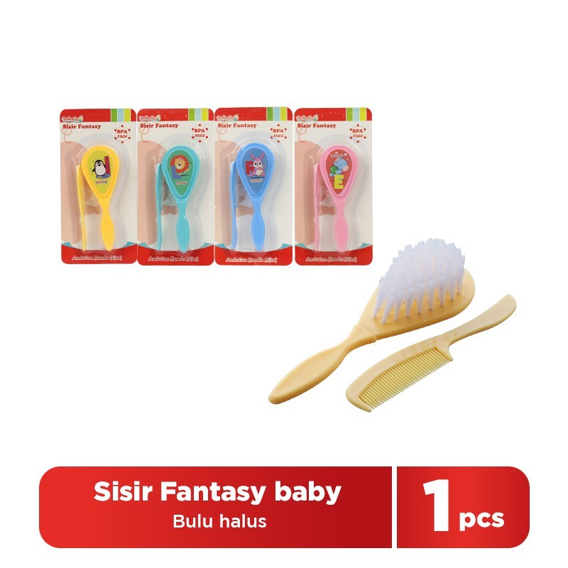 RELIABLE sisir dan sikat| brush &amp; comb lucu bayi anak nilon halus 2 in 1