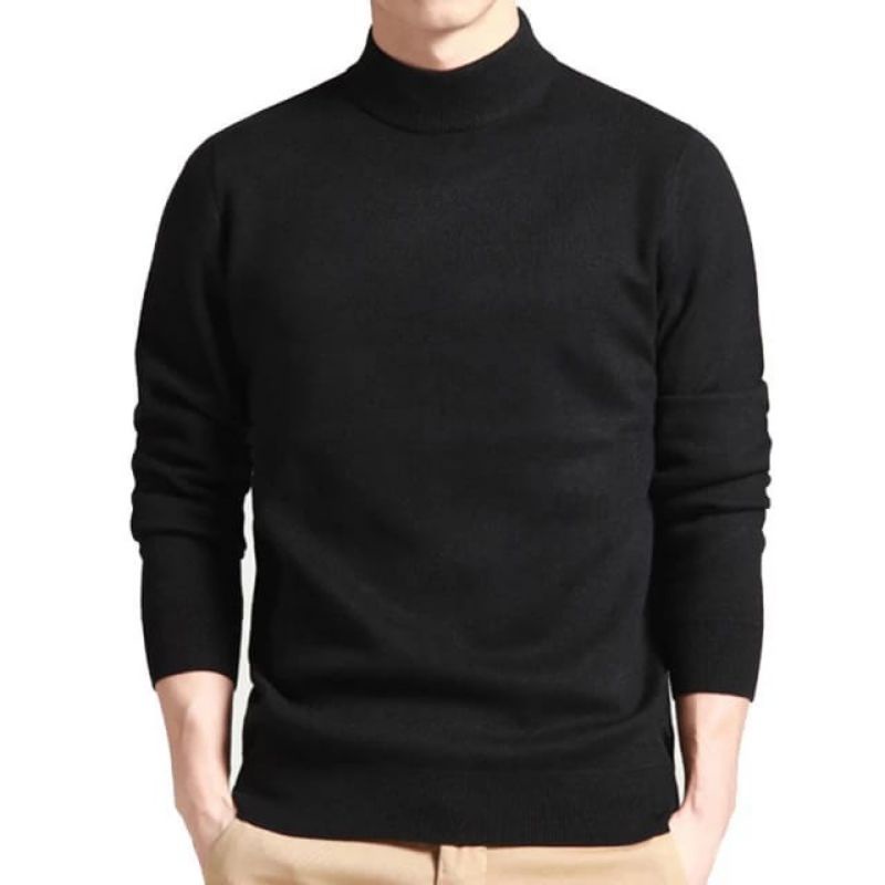 sweater LONG turtleNeck Rajut#hitam#sweterpria&amp;wanita#rajutpria#sweterpria#