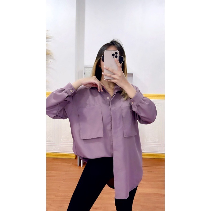 NunuLisaTan - Areumli Korean Oversize XXL Shirt Blouse