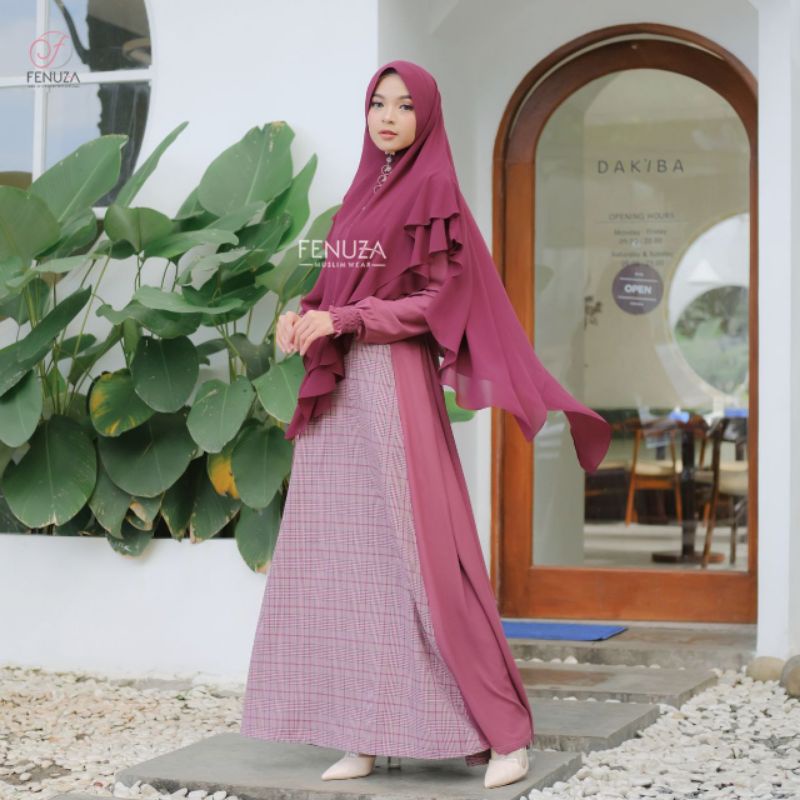 Fenuza Muslimwear Gamis Motif Baju Muslim Natasha Dress