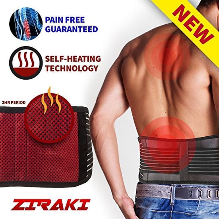 SABUK MENGOBATI NYERI PUNGGUNG &amp; PINGGANG KORSET PANAS ZIRAKI LUMBAR BRACE VA47