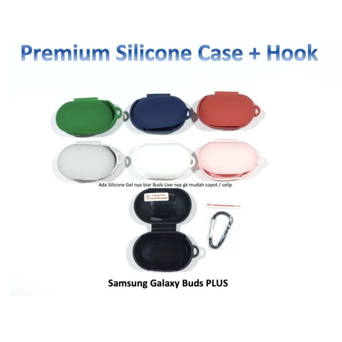 Samsung Galaxy Buds PLUS Premium Silicone Case with Hook Accessories