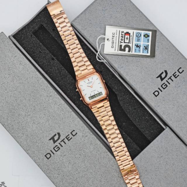 JAM TANGAN WANITA DIGITEC DG-3072 DOUBLE TIME ORIGINAL