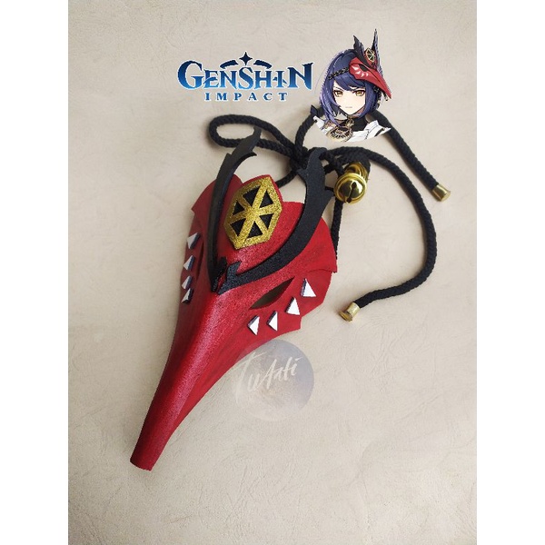 Topeng Kujou Sara GI Cosplay