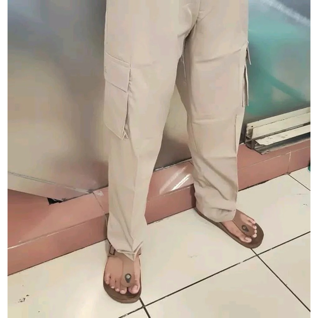 CELANA CARGO KREM MODEL DINAS NET TV KREM KHAKI PDH