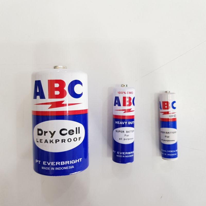 Baterai ABC / Batrai mainan AAA / R3 AA / R6 C / R14