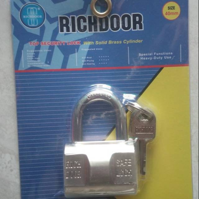 Kunci gembok padlock 40mm kunci gerbang pagar