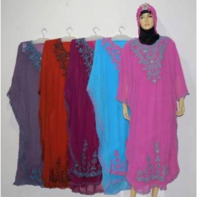Kaftan Maxi Gamis Payet Brokat