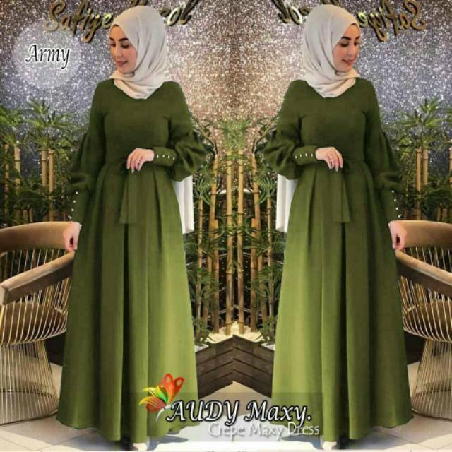 MAXY AUDY, MOSCREPE, GAMIS HIJAB MUSLIM, MAXY DRESS