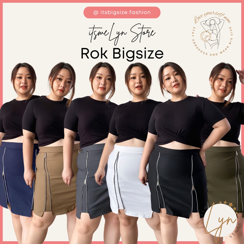 (COD) PROMO BIG SIZE SKIRT/ ROK MINI WANITA CURVY UKURAN JUMBO LP 120 XL XXL XXXL 3XL/ ROK PENDEK SP