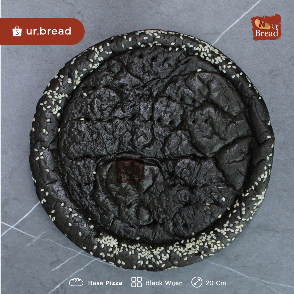 Roti Pizza Wijen Hitam Ukuran 20cm | Base Pizza Wijen 20cm Black