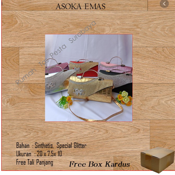 Tas Kekinian,Tas Satin,Tas Clutch,ASOKA EMAS