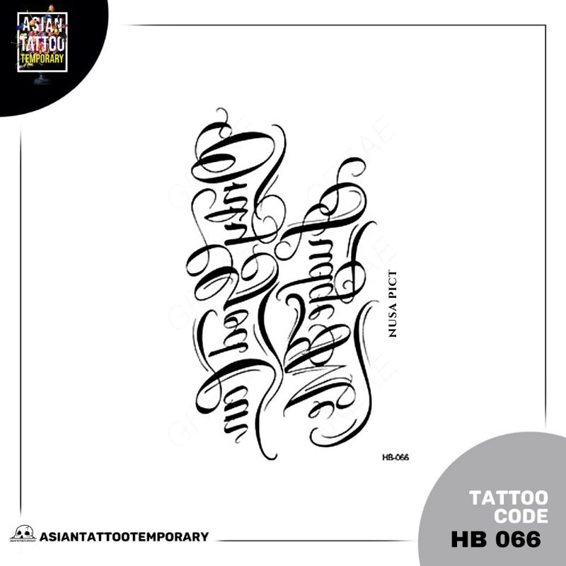 TATO TULISAN BESAR TATTO/asiantattootemporary/stiker tatto tatto temporer/tato temporary ORIGINAL